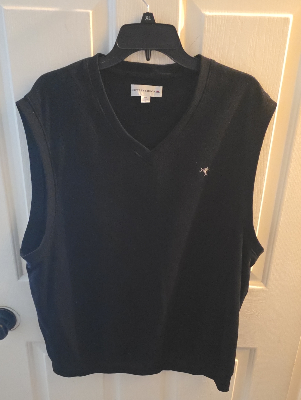 Cutter & Buck Black V-Neck Sleeveless Knit Tank